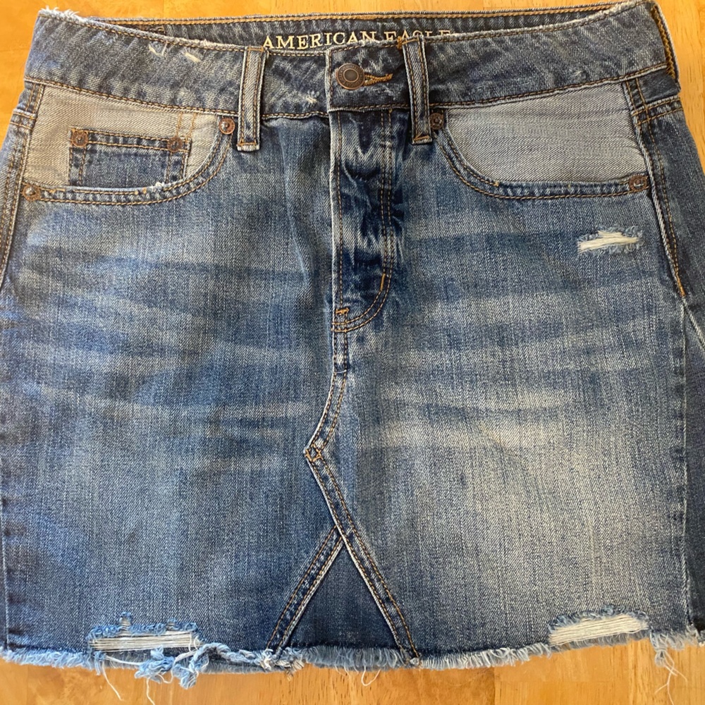 American Eagle Outfitters Distressed Jean Skirt